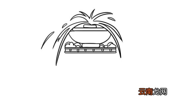 喷泉简笔画