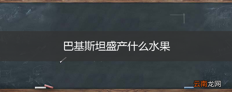 巴基斯坦盛产什么水果