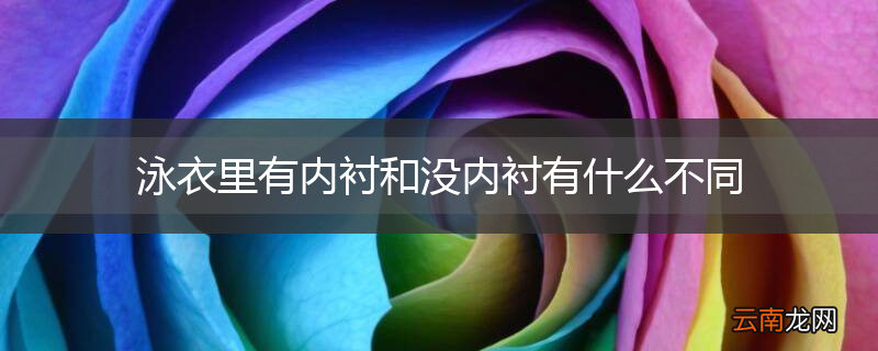 泳衣里有内衬和没内衬有什么不同