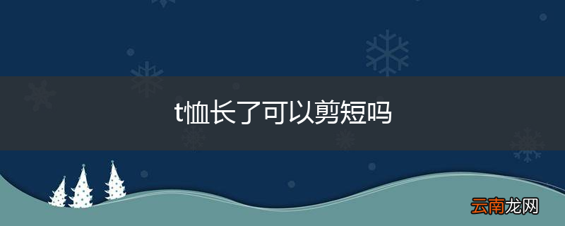 t恤长了可以剪短吗