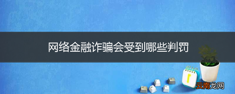 网络金融诈骗会受到哪些判罚