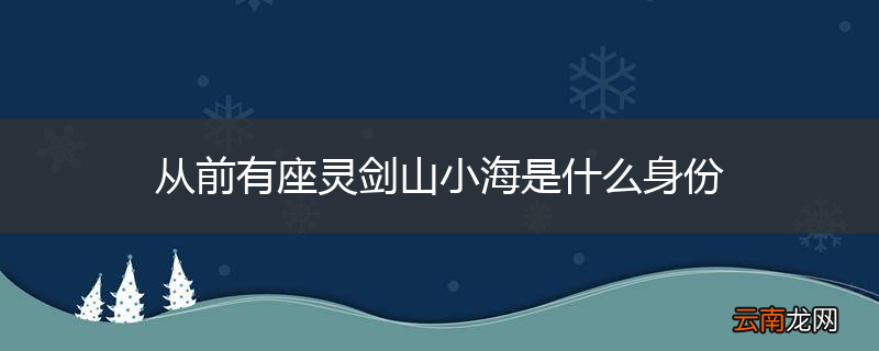 从前有座灵剑山小海是什么身份
