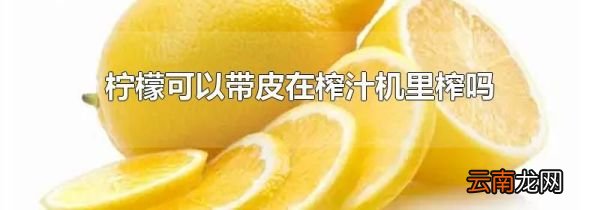 柠檬可以带皮在榨汁机里榨吗