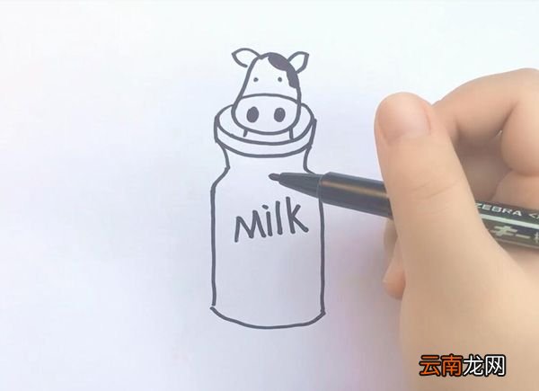牛奶瓶简笔画