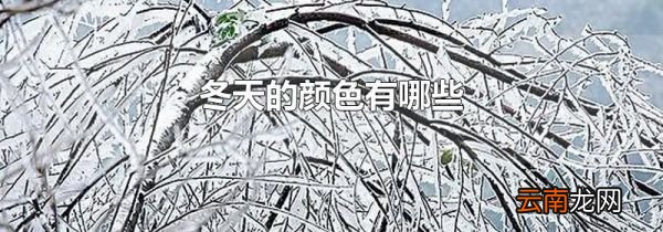 冬天的颜色有哪些