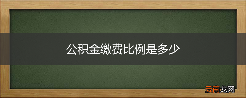 公积金缴费比例是多少