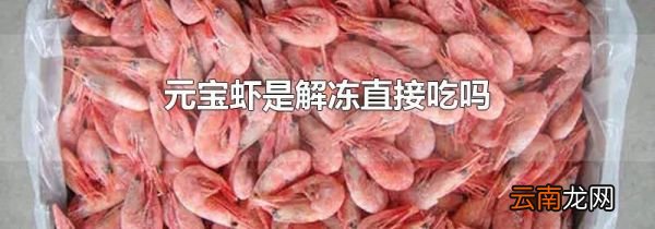 元宝虾是解冻直接吃吗