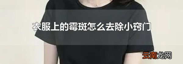 衣服上的霉斑怎么去除小窍门