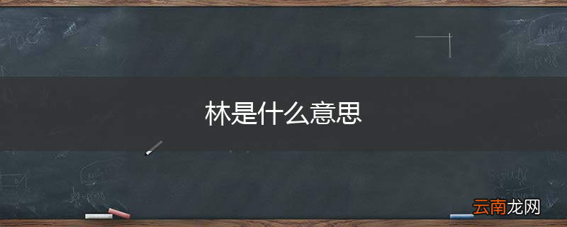 林是什么意思
