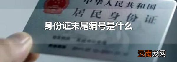 身份证末尾编号是什么