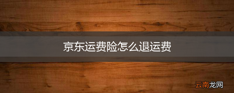 京东运费险怎么退运费