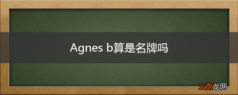 Agnes b算是名牌吗