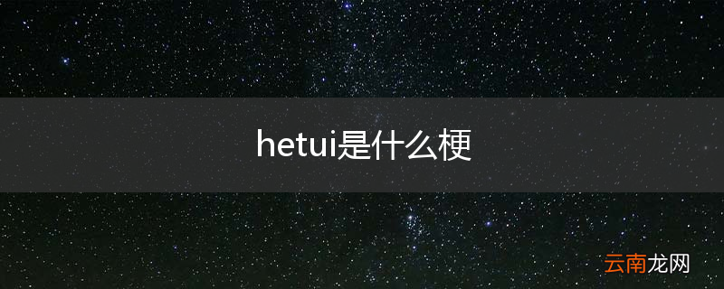 hetui是什么梗