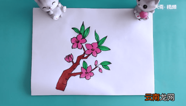 桃花树的简笔画 桃花树的简笔画报