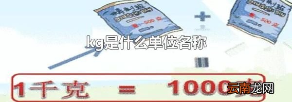 kg是什么单位名称