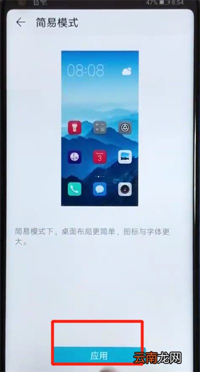 荣耀v20开启简易模式的操作教程