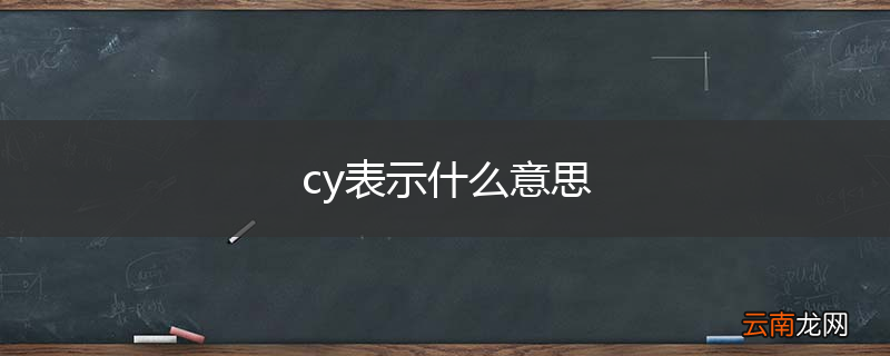 cy表示什么意思