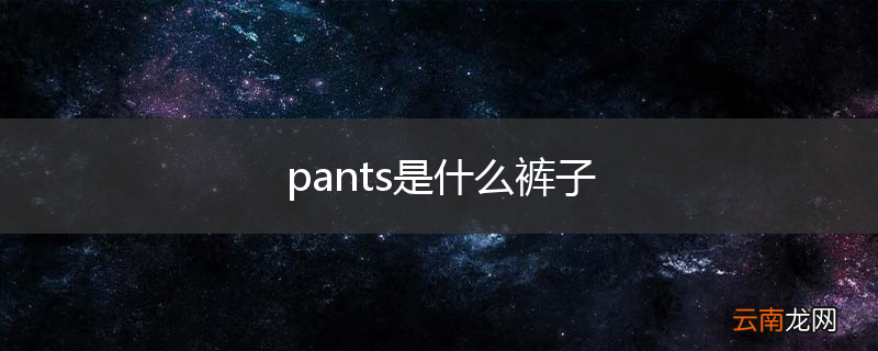 pants是什么裤子