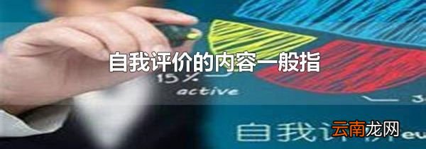 自我评价的内容一般指