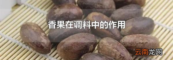 香果在调料中的作用