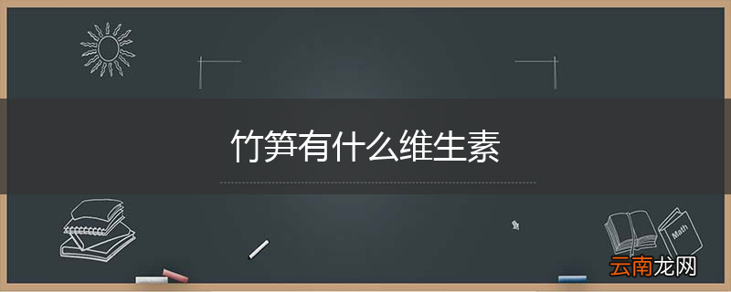 竹笋有什么维生素