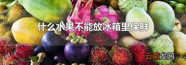 什么水果不能放冰箱里保鲜