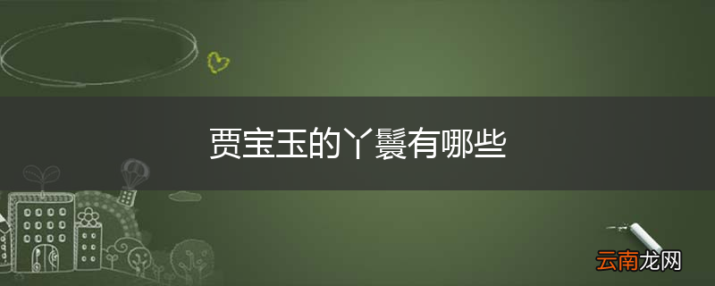 贾宝玉的丫鬟有哪些