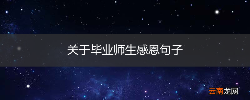 关于毕业师生感恩句子