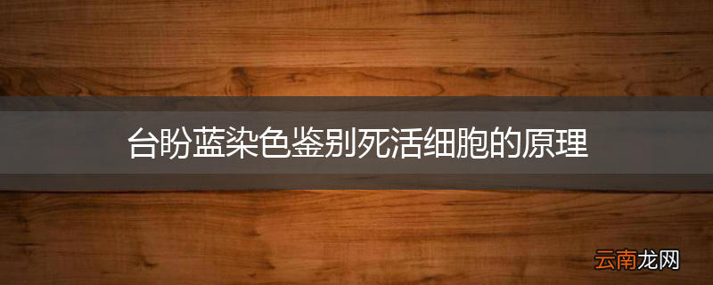 台盼蓝染色鉴别死活细胞的原理