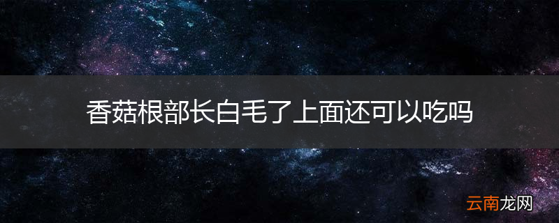 香菇根部长白毛了上面还可以吃吗