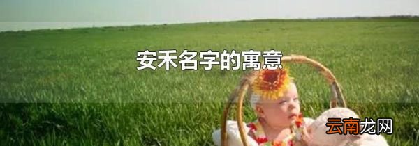 安禾名字的寓意