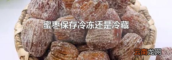 蜜枣保存冷冻还是冷藏
