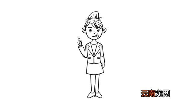 漫画女生简笔画