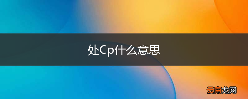处Cp什么意思