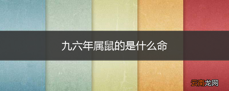 九六年属鼠的是什么命