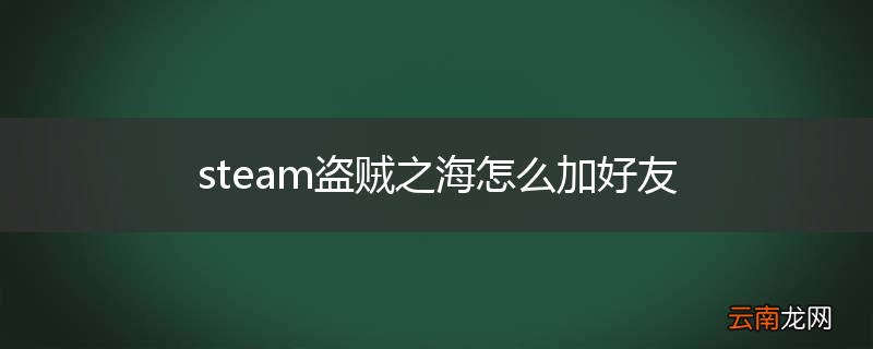 steam盗贼之海怎么加好友