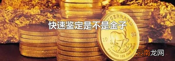 快速鉴定是不是金子