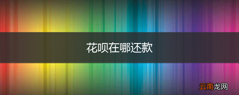 花呗在哪还款