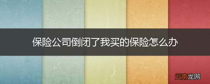 保险公司倒闭了我买的保险怎么办