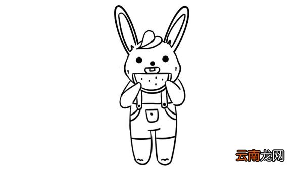 夏至吃西瓜简笔画怎么画夏至吃西瓜简笔画画法