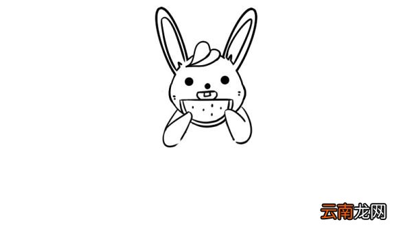 夏至吃西瓜简笔画怎么画夏至吃西瓜简笔画画法