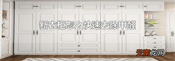 新衣柜怎么快速去除甲醛