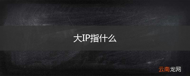 大IP指什么