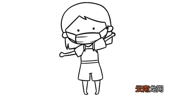 武汉加油简笔画 团结一心