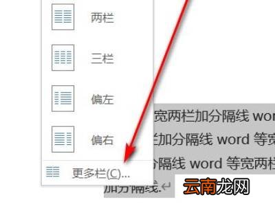 word等宽两栏加分隔线