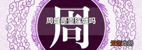 周姓是贵族姓吗