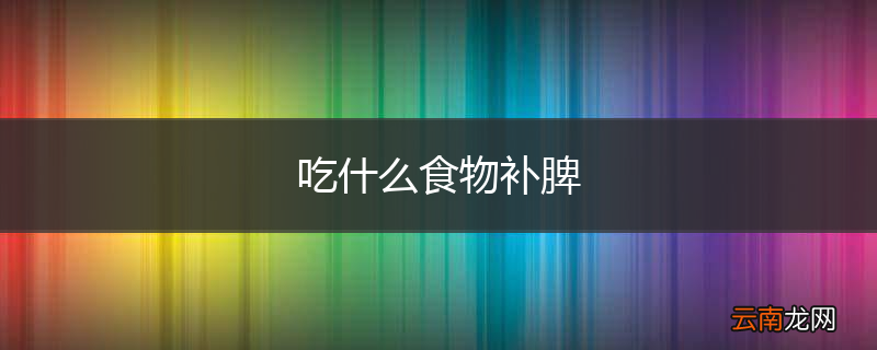 吃什么食物补脾