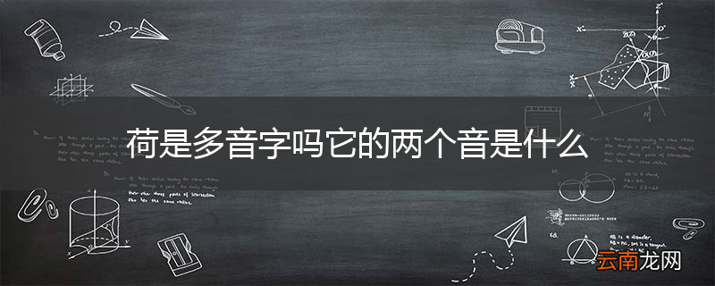 荷是多音字吗它的两个音是什么
