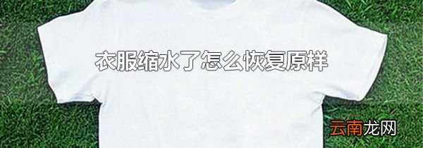 衣服缩水了怎么恢复原样