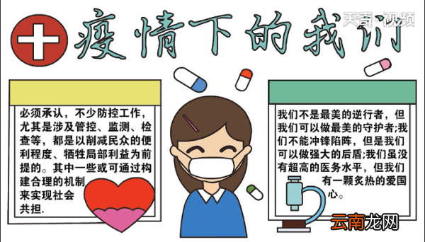 疫情下的我们手抄报 疫情下的我们画报